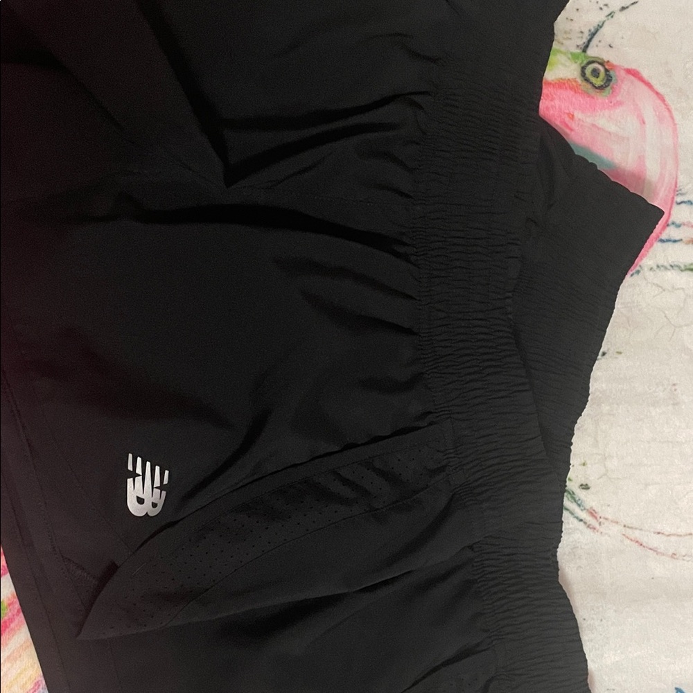 New Balance Black 3” Athletic Shorts with liner